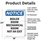 Signmission Boiler Room Mechanical Room Not An Exit, 18 in W x Rectangle, Plastic OS-2PACK-NS-P-1824-V-10375 - alternate 7